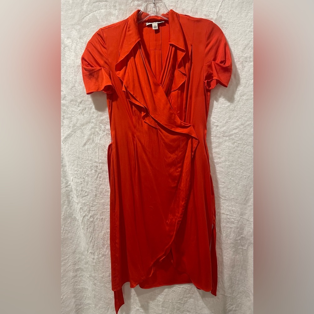 Banana Republic Silk Wrap Style Mini Cocktail Dress Size 2 (2)